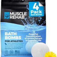Enfusia, Muscle Rehab Athletes Bath Bomb 4 Count, 16 Ounce
