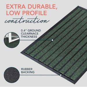 ubdyo Extra Durable Door Mat - Dirt Trapping Outdoor Welcome Mats - Non-Slip Outdoor Indoor Entrance - Low Profile Front Doormat (36" x 24", Bright Green) - Image 4