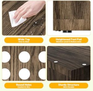 Dog Crate Furniture, SAUCE ZHAN Dog Kennel with Cushion for Small/Medium Dogs, End Side Table Wooden Crate for Pets Indoor, Brown - Image 4