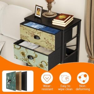 Furnulem Tall Dresser for Bedroom with 7 Fabric Drawers, Vintage Dressers & Chest of Drawers, Vertical Storage Tower Organizer Unit Retro Bedside Furniture in Closet,Living Room,Nusery,Dorm,Entryway - Image 6