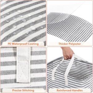 Lifewit 2 Pack Laundry Hamper Large Collapsible Laundry Baskets, Freestanding Waterproof Clothes Hamper with Easy Carry Handles in Laundry Room Bedroom Bathroom College Dorm for Adults, Black, 2 x 80L - Image 6