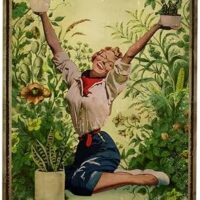 Bestylez Gardening Gifts It‘s Not Hoarding If It's Plants Vintage Garden Signs for Home Garden Greenhouse Living Room Bedroom Yard Backyard Outdoor Decor 8X12 Inch (3066)