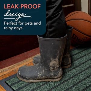 ubdyo Extra Durable Door Mat - Dirt Trapping Outdoor Welcome Mats - Non-Slip Outdoor Indoor Entrance - Low Profile Front Doormat (36" x 24", Bright Green) - Image 7