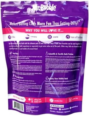 Mr. Bubble Ultimate Pack of Bath Time Fun 4 Favorites, Bath Potion, Bath Bomb, Soap Stickers, Bubble Bath (Pack of 2) - Image 4