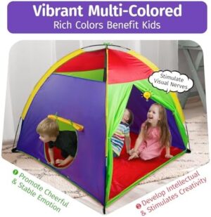 Alvantor Kids Tents Indoor Children Play Tents For Toddler Tents For Kids Pop Up Tent Boys Girls Toys Indoor Outdoor Play Houses Giant Party 58”x58"x47" - Image 2
