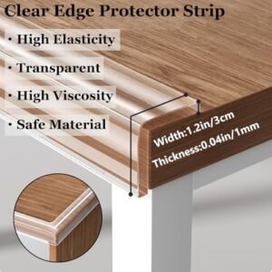 Baby Proofing Edge Protector for Kid Clear Edge Protector Strip Safety Corner Guards Child Proof Corner Bumper for Furniture 1.2in x 32.8ft - Image 2