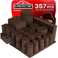 X-PROTECTOR 357 pcs Premium Huge Pack Felt Furniture Pads! Quantity of Furniture Sliders with Many Big Sizes – Your Ideal Floor Protectors. Protect Your Hardwood & Laminate Floor!