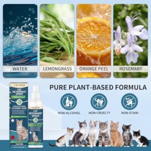 Cat Deterrent Spray, Natural Cat Repellent Spray, Anti-Scratch Deterrent for Furniture, Sofas, Rugs, Curtains, Plants, Indoor & Outdoor Repellent Cats Kittens, Non-Toxic, Alcohol-Free 6.76 FL Oz - Image 5