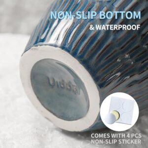 Blue Ceramic Vase for Home Decor - 11.6 Inch, Pampas Grass Vase with Modern Art Texture for Living Room, Dining Table, Farmhouse, Office Decor - Image 4