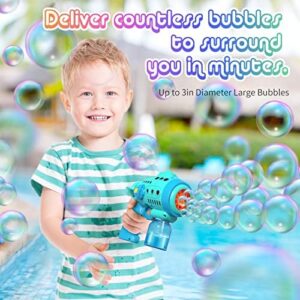 2 Bubble Gun with Bubble Liquid, Bubble Machine for Toddlers with 360-Degree Leak-Proof Design, Ergonomic Grip, Automatic Bubble Guns for Kids, Party Favors, Birthday Gift, Easter (2 Pack) - Image 6