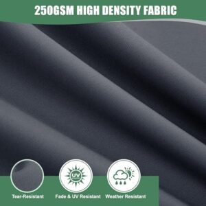 Outdoor Chair Cushions for Patio Furniture with Waterproof Detachable Cover, Deep Seat Couch Cushion Replacement and Backrest Pillow for Sectional Sofa, 25.6 x 25.6 Inch, Dark Grey, Set of 2 - Image 7