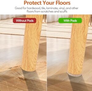 Furniture Pads 300 Pack Premium Furniture Felt Pads (Beige), Huge Quantity Self Adhesive Anti Scratch Floor Protector for Furniture Legs Hardwood with 60 Cabinet Door Bumpers - Image 3