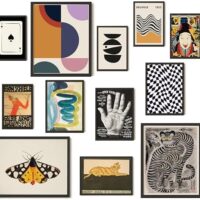 97 Decor Vintage Eclectic Wall Art Collage - Maximalist Modern Art for Wall Decor, Eclectic Home Aesthetic, Cool Retro Bauhaus Posters Set for Aesthetic Dorm Room (Unframed)