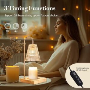 Candle Warmer Lamp with Timer Dimmer, Mothers Day Birthday Gifts for Mom Women Friend Sister, House Warming Gifts New Home Decor, Wax Melt Warmer with 2 Bulbs for Jar Candles - Image 7