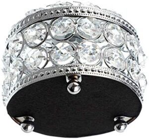 Hipiwe Crystal Mirrored Jewelry Box Jewelry Trinket Organizer Box Home Decor Ring Earrings Necklace Storage Holder Keepsake Box - Image 6