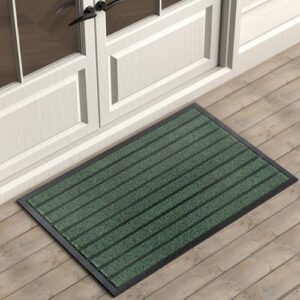 ubdyo Extra Durable Door Mat - Dirt Trapping Outdoor Welcome Mats - Non-Slip Outdoor Indoor Entrance - Low Profile Front Doormat (36" x 24", Bright Green)