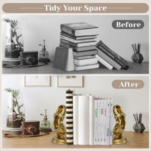 Bookends for Shelves, Heavy Duty Book Ends - Ballet Slipper Decorative Bookends with Anti-Slip Pad for Book Lovers Dancers Heavy Book Holder for Home Office Decor - Image 9