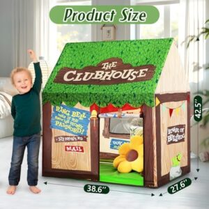 SweHouse Kids Play Tent Indoor: Clubhouse Tent for Kids with Roll-up Door and Windows for Outdoor Games - Boys Tent Playhouse Toddlers Toys Tent for Birthday Gifts - Image 2