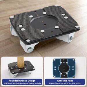 Urvoix Furniture Dolly, Furniture Movers with Wheels 360° Rotating & Lockable, Furniture Lifter Tool Set with Carbon Steel Panel Maximum Load 2000LBS, Easily Move Appliances, Equipment - Image 4