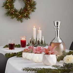 VIVERIE Mini Succulents Plants Artificial in Pots-Rose Pink, Christmas Small Fake Succulents Plants for Home Halloween Decor Indoor for Women, White Ceramic, Set of 4, Gifts for Mom - Image 7