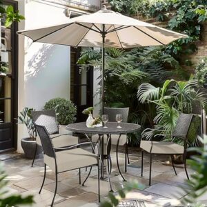 Favoyard Patio Chair Cushions 20 x 20 x 3 Inch Waterproof Outdoor Seat Cushions for Patio Furniture 3-Year Color Fastness Garden Sofa Couch Chair Pads with Handle & Adjustable Straps Set of 2, Beige - Image 2