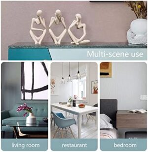 Thinker Sculptures, Sandstone Resin Thinker Statue Ornaments, Abstract Style Housewarming Gifts, Living Room Dining Desk Decorations (Right, Small) - Image 4