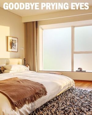 Frosted Glass Window Privacy Film with Installation Tools, Removable, Peep-Proof, Static Cling, Heat Control, UV Protection, Anti-Glare, Ideal for Home, Shower (23.6 x 157.5 Inch) - Image 9