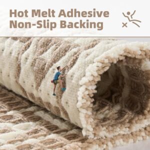 PADOOR-Waffle Bath Mat-Super Absorbent Bath Mats for Bathroom, Machine Washable Non Slip Bathroom Rug with Tassels, Soft Bath Mat for Laundry Room, Bedroom, Brown & Cream 24"x36", 2'x 3' - Image 5