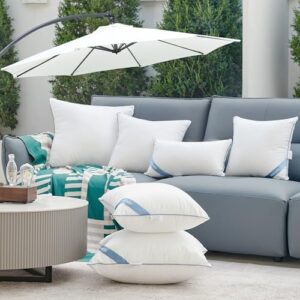 Atarashi 20 x 20 Outdoor Pillow Inserts(Set of 2) - Waterproof Decorative Square Throw Pillows for Couch Sofa Bed Patio Furniture, Garden & Patio, White 20x20 inch - Image 7