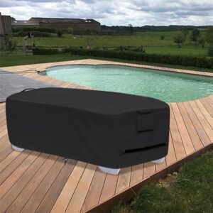 Outdoor Lounge Chair Covers for 4-6 Stackable Patio Chaise Lounge Chairs, Waterproof, Durable Polyester Fabric 80 x 32 x 40 Inch Pool Chair Covers for Winter Storage (Black) - Image 7