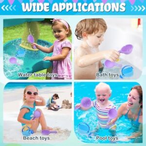 Small Soft Bath Toys for Toddlers 1-3 - Super Easy to Clean Water Table Toys Baby Tub Swimming Pool Toy Fun Tactile Training Newborn Gifts, 3Packs (Blue) - Image 5