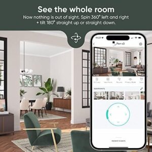 WYZE Cam Pan v3 Indoor/Outdoor IP65 1080P 360° Pan/Tilt/Zoom Wi-Fi Smart Home Security Camera with Motion Tracking for Baby & Pet, Color Night Vision, Works with Alexa & Google Assistant, Black - Image 3