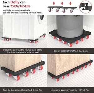 ONEON Furniture Mover with Wheels & Furniture Lifter Set, 360° Rotation Wheels Furniture Dolly, 660 Lbs Capacity, for Moving Heavy Furniture, Refrigerator, Sofa, Cabinet - Image 5