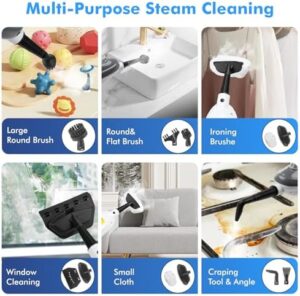 Steam Mop - All-in-one Powerful Handheld Steam Cleaner Detachable Floor Steamer with 11 Accessories, MultiPurpose Steamer for Hardwood Floors, Clothes,Windows,Tiles,Furniture,Carpet, Whole Home Use - Image 7
