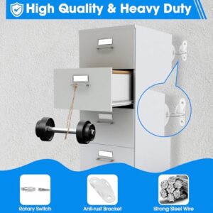 Guirnd 6 Pack Furniture Anchors, Anti Tip Furniture Anchors for Baby Proofing, Metal Earthquake Straps Furniture Straps Wall Anchor for Dresser and Bookcase (White) - Image 3