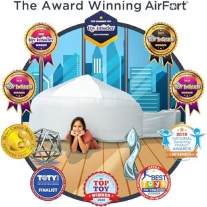 The Original Patented AirFort - Build A Fort in 30 Seconds, Inflatable Fort for Kids, Play Tent for 3-12 Years, A Playhouse Where Imagination Runs Wild, Fan not Included (Mod About Gray) - Image 5