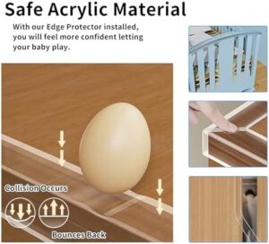 1.18 in x 16.4 FT,Clear Edge Corner Protector Baby Proofing with 6 Corners,Self Adhesive Protective Bumper Guards for Cabinet Door Desk Glass Table Bed Furniture,Kitchen Countertop - Image 4