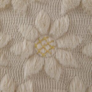 DFXSZ Spring Summer Pillow Covers 20x20 inch Set of 2 Farmhouse Decor Yellow Flower Heart Sunflower Beige Soft Plush Faux Fur Jacquard Throw Pillows for Sofa Holiday Spring Home Decor PTK024E20 - Image 4