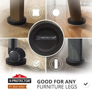 Felt Furniture Sliders for Hardwood Floors X-PROTECTOR 16 PCS 3 ½” - Furniture Slider with Unique Design - Heavy-Duty Furniture Movers for Hard Surfaces - Felt Sliders - Move Your Furniture Easily! - Image 2