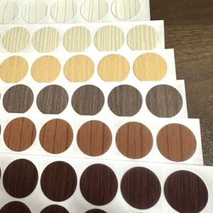 6 Sheets 324 Pcs Self-Adhesive Screw Hole Cover Stickers, 21 mm 6 Colors Screw Covers Wood Stickers for Furniture, PVC Screw Covers Caps for Cabinet Desk (Classic Color) - Image 5