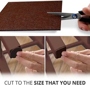 Felt Furniture Pads X-PROTECTOR - 10 Pack Premium 8”x6” Heavy Duty 1/5” Felt Sheets! Cut Furniture Felt Pads for Furniture Feet You Need – Best Furniture Pads for Hardwood Floors! Brown - Image 5