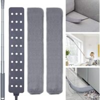 Retractable Gap Dust Cleaner Cleaning Tools with 2 Microfiber Dusting Cloths Long Handle 60inches Washable and Retractable Duster Brush for Cleaning Under Appliances Furniture Couch Fridge