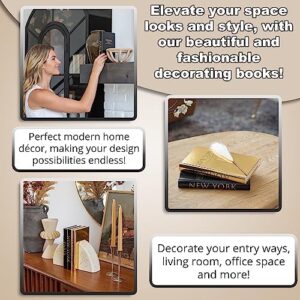 Decorative Books for Home Decor – Decorative Hardcover Display Faux Books for Bookshelf – Black and Gold Foiled Decor Books for Coffee Table – Fashion Designer Books Decor Set of 3 (Black and Gold) - Image 9