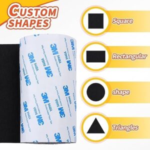 Felt Furniture Pads, Non Slip Self Adhesive Cuttable Felt Tape Black Heavy Duty Felt Strip Roll for Protecting Hardwood Floors Chair Wall Protector (40 x 5 x 0.12 Inch) - Image 3