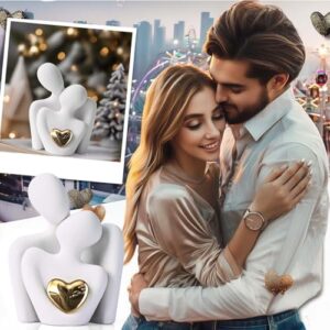 XMGZQ Mini Couple Statue Tv Stand Decor Items for Living Room Home Decor,Bedroom Decor for Couples Sculpture for Anniversary Wedding,Love Gifts for Couples 2025,Knick Knacks for Shelves - Image 4