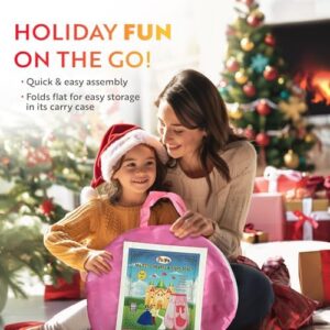 Playz Ball Pit Princess Castle Play Tent for Girls w/ 50 Balls Included - Pop Up Children Play Tent for Indoor & Outdoor Use - Playland Playhouse Tent w/ & Glow in The Dark Stars & Zipper Storage Case - Image 5