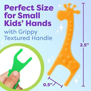 Kids Flossers 4 Pack (200 Total), Kids Floss Picks, Flossers Kids, Floss for Kids, Cute Animal Shapes, Glides Easy Between Teeth, Flosser Helps Prevent Tooth Decay & Gum Disease, Bubble Gum Flavored - Image 4