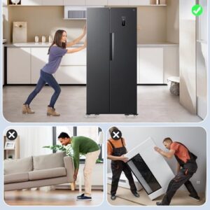 Urvoix Furniture Dolly, Furniture Movers with Wheels 360° Rotating & Lockable, Furniture Lifter Tool Set with Carbon Steel Panel Maximum Load 2000LBS, Easily Move Appliances, Equipment - Image 6