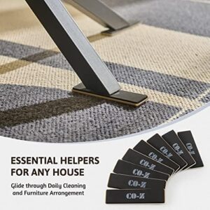 CO-Z Large Furniture Sliders - 8 Pack, 2 1/2" x 9" Rectangle Reusable Furniture Sliders for Carpet, Heavy-Duty Furniture Gliders Movers for Hardwood Floors, Plastic Moving Pads for Heavy Furniture - Image 6