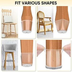 BALEINE 16 Pack Silicone Chair Leg Floor Protectors, Stool Leg Protectors Cap, Non-Slip Chair Leg Caps for Hardwood Floors (Clear & Small, 16 Pack) - Image 7